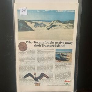 Vintage 1967 Sinclair Why Texans Fought Give Away Treasure Isl Ad Advertisement
